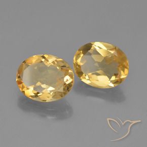 4.11 ct natürliche gold-orange Citrin-Edelsteine, Oval, VVS-VS