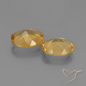 4.11 ct natürliche gold-orange Citrin-Edelsteine, Oval, VVS-VS