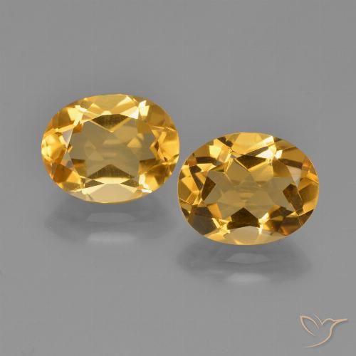 4.34ctw Natürlicher Tiefes Gold Citrin, Oval, VVS