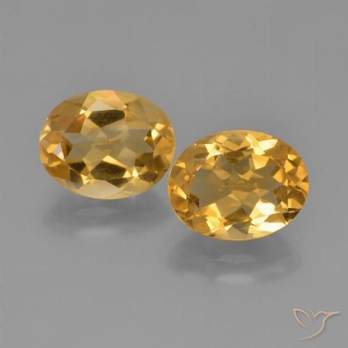 4.46ctw Natürlicher Mittel-Dunkelgold Citrin, Oval, VVS-VS
