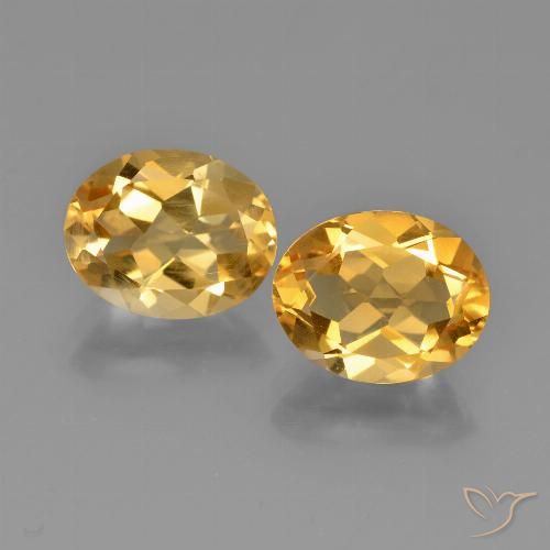 4.24ctw Natürlicher Orange-Gold Citrin, Oval, VVS