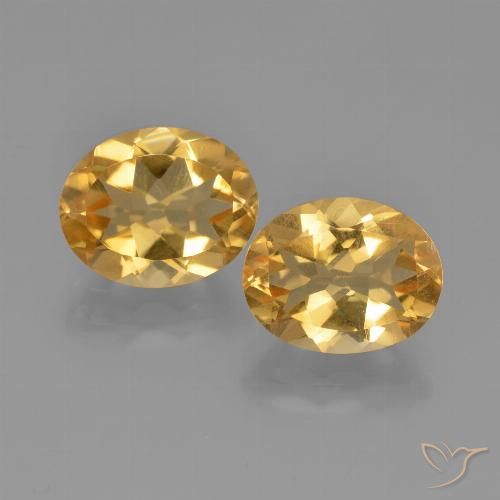 4.80ctw Natürlicher Mittel-Dunkelgold Citrin, Oval, VS
