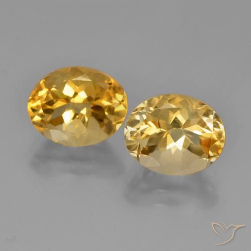 5.34ctw Natürlicher Mittel-Dunkelgold Citrin, Oval, VVS