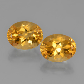5.21 ct natürliche gelb-gold Citrin-Edelsteine, Oval Schliff, VVS