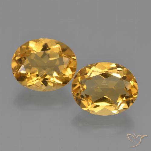 4.96ctw Natürlicher Dunkelgolden Citrin, Oval, VVS