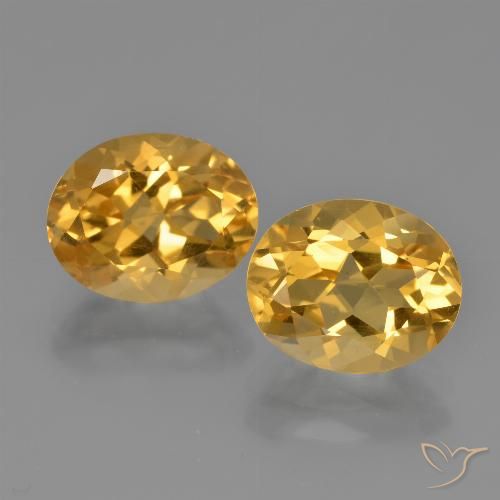 4.90ctw Natürlicher Tiefes Goldorange Citrin, Oval, VVS