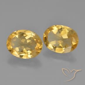 4.14 ct natürliche Mittel-Dunkelgold Citrin-Edelsteine, Oval, VVS-VS