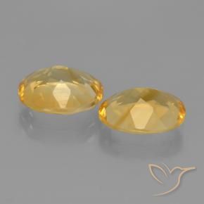 4.14 ct natürliche Mittel-Dunkelgold Citrin-Edelsteine, Oval, VVS-VS