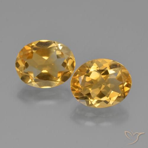 4.26ctw Natürlicher Tiefes Goldorange Citrin, Oval, VVS-VS