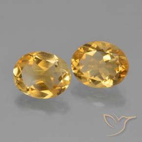 4.26 ct natürliche Tiefes Goldorange Citrin-Edelsteine, Oval, VVS-VS