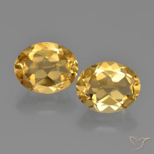 4.61ctw Natürlicher Tiefes Goldorange Citrin, Oval, VS