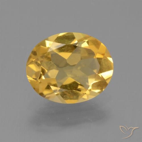 1.84ct Natürlicher gold-orange Citrin, Oval, VVS-VS