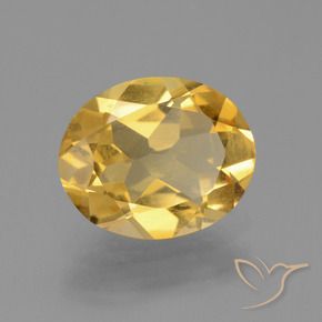 9,17 ctw natürlicher gold-orange Citrin, Oval, VVS-VS