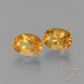 2.34 ct natürliche Dunkelorange-Gold Citrin-Edelsteine, Oval, VS