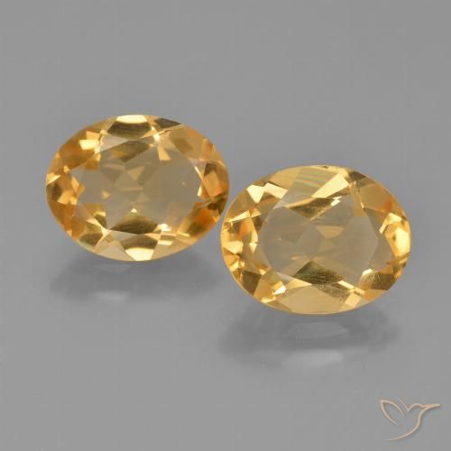 3.42ctw Natürlicher Mittel-Dunkelgold Citrin, Oval, VVS-VS
