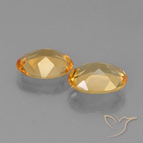 3.42 ct natürliche Mittel-Dunkelgold Citrin-Edelsteine, Oval, VVS-VS