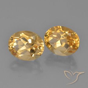 4.74 ct natürliche Hellorange-Gold Citrin-Edelsteine, Oval, VVS-VS