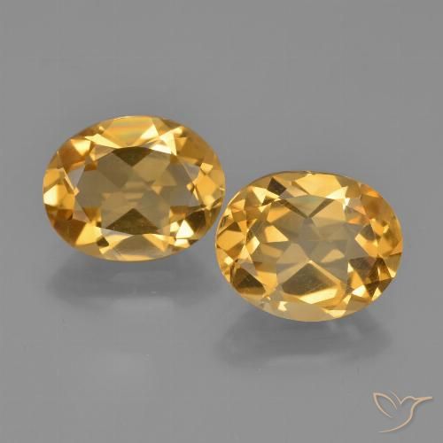 4.02ctw Natürlicher Hellorange-Gold Citrin, Oval, VVS-VS