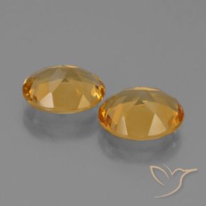 4.02 ct natürliche Hellorange-Gold Citrin-Edelsteine, Oval, VVS-VS