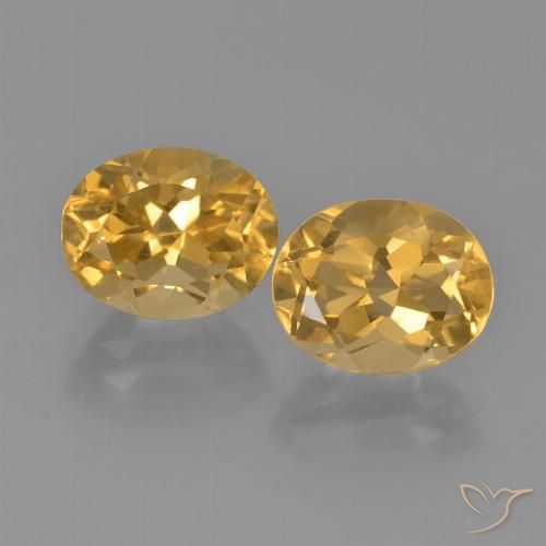 5.61ctw Natürlicher Orange-Gold Citrin, Oval, VVS-VS