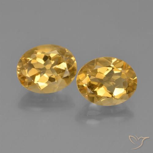 4.55ctw Natürlicher Hellorange-Gold Citrin, Oval, VVS-VS