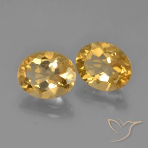 4.55 ct natürliche Hellorange-Gold Citrin-Edelsteine, Oval, VVS-VS
