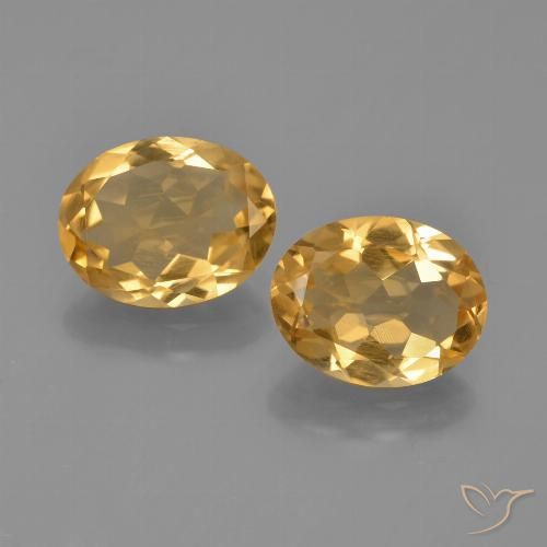 3.87ctw Natürlicher Hellorange-Gold Citrin, Oval, VS