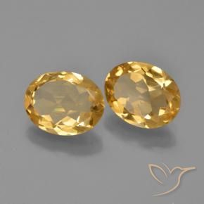 3.87 ct natürliche Hellorange-Gold Citrin-Edelsteine, Oval, VS