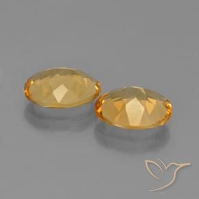 3.87 ct natürliche Hellorange-Gold Citrin-Edelsteine, Oval, VS