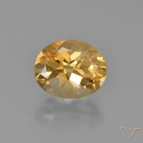 2,54 ctw natürlicher goldener Citrin, Oval Schliff, VVS