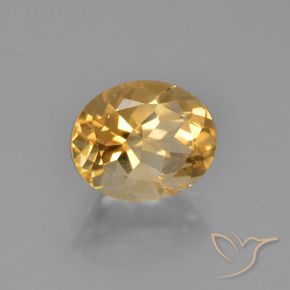 2,54 ctw natürlicher goldener Citrin, Oval Schliff, VVS