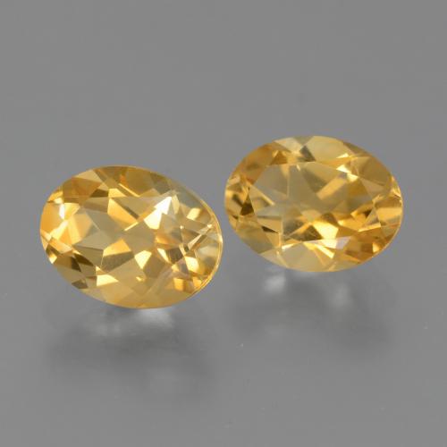 2.19 ct natürliche Medium Dark-Golden Citrin-Edelsteine, Oval Schliff, VS
