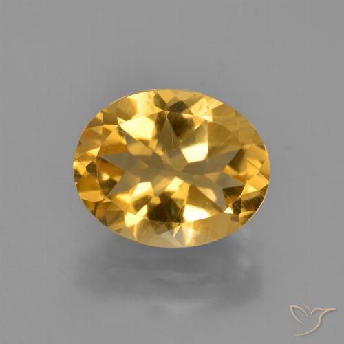 2.68ct Natürlicher Tiefes Goldorange Citrin, Oval, VVS-VS