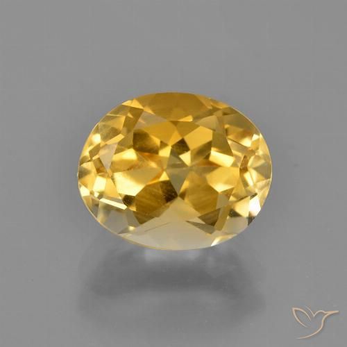 2.68ct Natürlicher Mittel-Dunkelgold Citrin, Oval, VVS