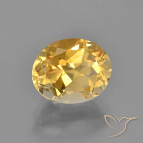 9,17 ctw natürlicher Mittel-Dunkelgold Citrin, Oval, VVS
