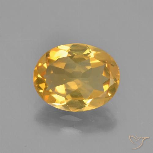 2.06ct Natürlicher Mittelgold Citrin, Oval, VVS-VS