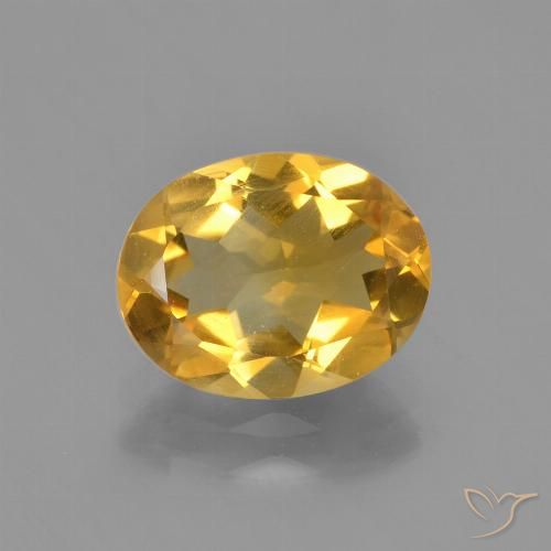 2.15ct Natürlicher Mittelgold Citrin, Oval, VVS-VS