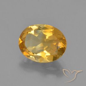 9,17 ctw natürlicher Mittelgold Citrin, Oval, VVS-VS