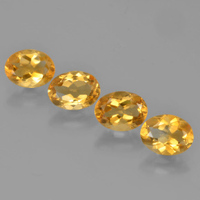 3.82 ct natürliche Tiefes Goldorange Citrin-Edelsteine, Oval Schliff, VS