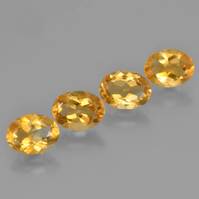 3.82 ct natürliche Tiefes Goldorange Citrin-Edelsteine, Oval Schliff, VS