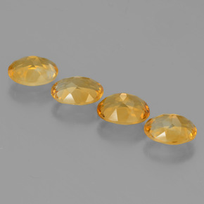 3.82 ct natürliche Tiefes Goldorange Citrin-Edelsteine, Oval Schliff, VS