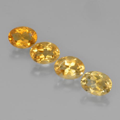 4,14 ct natürliche goldener Citrin-Edelsteine, Oval Schliff, VS