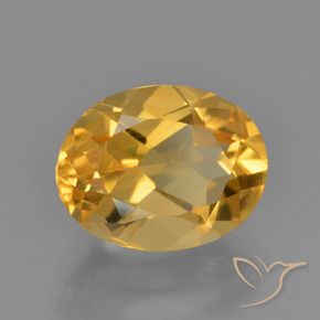 9,17 ctw natürlicher gold-orange Citrin, Oval, VS