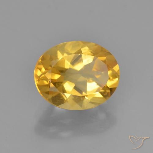 9,17 ctw natürlicher Mittelgold Citrin, Oval, VVS