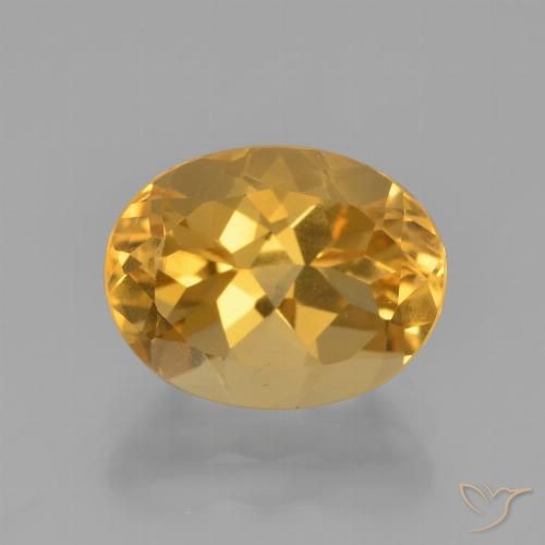 2,60 ctw natürlicher goldener Citrin, Oval Schliff, VVS