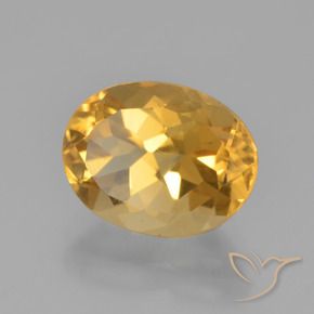 2,60 ctw natürlicher goldener Citrin, Oval Schliff, VVS