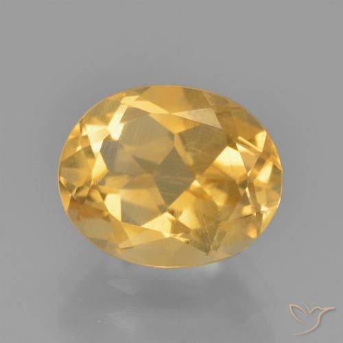 2.57ct Natürlicher Helles Gold Citrin, Oval, VS