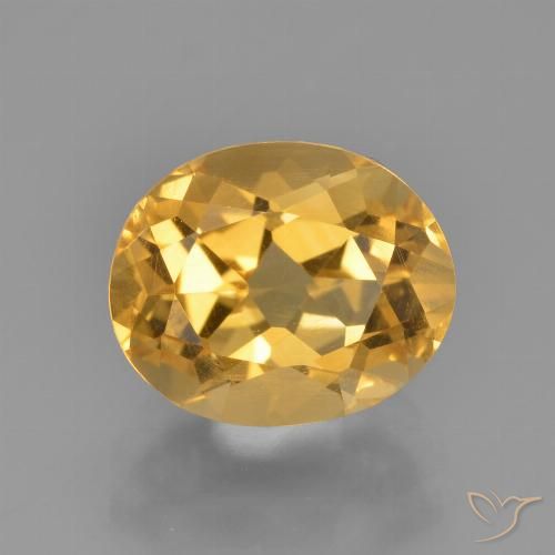 2.45ct Natürlicher Tiefes Goldorange Citrin, Oval, VS