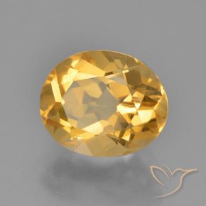 9,17 ctw natürlicher Tiefes Goldorange Citrin, Oval, VS