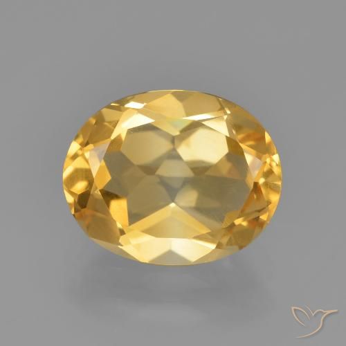 2.13ct Natürlicher Mittelgold Citrin, Oval, VVS-VS